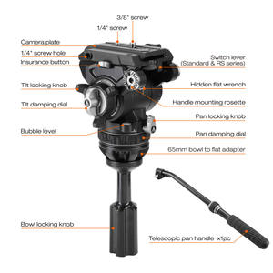 Trípode de Cámara de Video Portátil Ligero de Fibra de Carbono E-IMAGE EK790 - Product Image 2