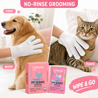 Lingettes jetables texturées personnalisées pour animaux de compagnie, non toxiques et biodégradables, sous marque privée OEM, pour chiens et chats