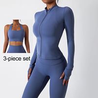IStapromo Gifts Vêtements de fitness et de sport pour femmes, Ensembles 2 pièces : Vestes de yoga, Leggings d'entraînement, Brassières de sport, Hauts, Réversibles, Grandes tailles