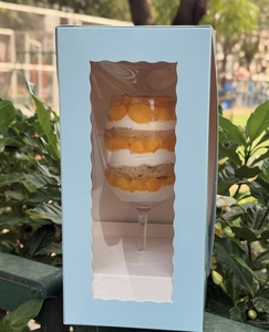 Boîte à gâteaux en papier écologique personnalisée de luxe avec logo pour <span class=keywords><strong>boulangerie</strong></span>, muffins, emballage de gâteaux, verres à vin, boîte à gâteaux avec fenêtre - Product Image 3