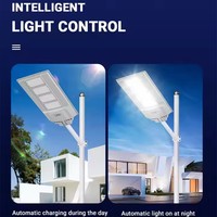 Lampe solaire à détecteur de mouvement pour rue 100w 200w 300w 400w 800w Lampe à haut lumen Lumière solaire LED pour rue extérieure