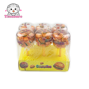 Fabricant chinois de confiseries halal, sucettes gélifiées en forme de hamburger, saveur fruitée, bonbons gélifiés - Product Image 6