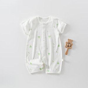Body de bebé con lunares, mono de manga corta con cierre a presión, ropa de verano unisex para niños pequeños - Product Image 3