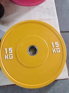 Plaques de pare-chocs en caoutchouc colorées de 20kg avec logo OEM Nouveau style Plaques de musculation Fitness Compétition Haltères - Product Image 6