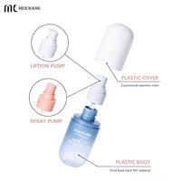 Bouteilles cosmétiques en PET en forme de pilule de 40 ml, 60 ml, 80 ml, 100 ml, 120 ml, avec pompe interchangeable pour l'emballage de produits de soin de la peau