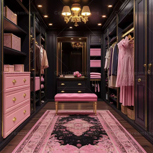 Système de dressing sur mesure haut de gamme moderne en bois de luxe pour chambre à coucher, hôtel et dressing, style français, à monter soi-même - Product Image 6