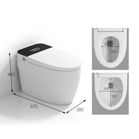 Accesorios de Baño Modernos de Lujo, Artículos Sanitarios, Asiento de Inodoro Inteligente Japonés de Cerámica Automático con Control Remoto y Calefacción