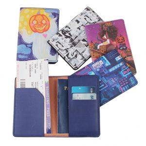 Protège-passeports en PU personnalisés à motif de dessin animé, anti-RFID, 5 pouces, sans fermeture, épaisseur 50 mm, pour collection de documents familiaux - Product Image 1