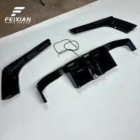Diffuseur arrière en ABS de style M3 en forme de V FeiXian pour Série 3 F30 2013-2018 avec/sans éclairage, kit carrosserie universel