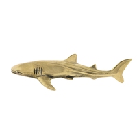 Ornements en laiton de requin Décoration de voiture Cadeau Statue de requin Artisanat