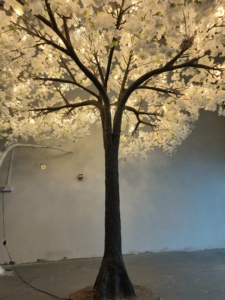 Gran corona <span class=keywords><strong>de</strong></span> árbol Artificial Real Touch blanco flor <span class=keywords><strong>de</strong></span> cerezo árbol <span class=keywords><strong>de</strong></span> luz para boda fiesta hogar Hotel centro comercial Decoración - Product Image 3