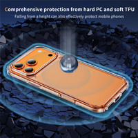 Coque de téléphone portable transparente de haute qualité 1,9 mm TPU + 2,5 mm acrylique avec logo personnalisé pour iPhone 17 16 15 14 13 Pro Max