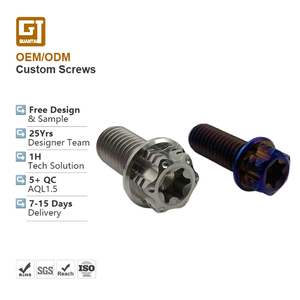 Vis de machine à tête étoile non standard, micro-éléments de fixation personnalisés M2 M3 M5 M7 T7 T8 Torx, vis à tête cylindrique en titane bleu brûlé - Product Image 1