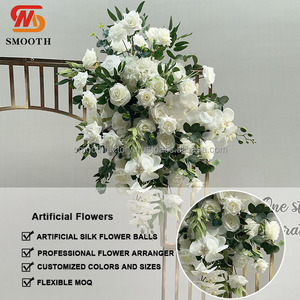 LEDA – Nouveaux arrangements floraux artificiels faits main de haute qualité, blancs et personnalisés, pour la décoration de la maison et des événements - Product Image 3