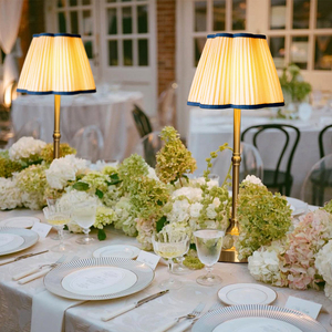 Vintage hoa vải Chụp đèn Bảng Đèn bầu không khí phòng ngủ cạnh giường ngủ sáng tạo mờ dẫn đèn bàn - Product Image 6