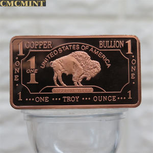 Популярные Новые товары, 1 унция, 999 тонкая медная буйвола с Буйволом на обратной стороне, металлические изделия ручной работы из красной меди - Product Image 2