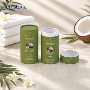 Tube en carton rigide recyclable pour perles parfumées de lessive, amplificateur de parfum, emballage cylindrique pour soins du linge, conception personnalisée imprimée - Product Image 2