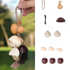 Wholesale DIY Natural Calabash Gourd <b>Wind</b> <b>Chime</b> Kit Mixed Bodhi Beads Ethnic Handicraft Hanging Decor - Product Image 4