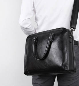 Maletín de Cuero Genuino Andong para Portátil de 14 Pulgadas, Bolso de Mano para Hombre, Estilo Europeo, Bolsos Cruzados de Negocios - Product Image 2