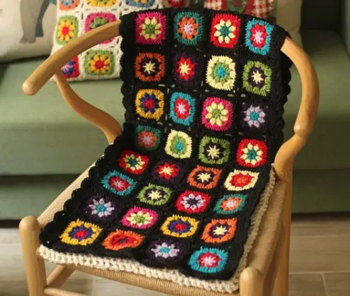 Handgemachte Häkel decke Granny Decke Indoor Outdoor Travel Throw für Sofa Chair