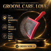 Brosse à poils métalliques pour animaux de compagnie, peigne lissant pour chiens et chats de petite taille, poils courts à moyens, usage quotidien
