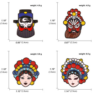Broche de maquillaje Facial DE LA Ópera de Pekín estilo chino Quintessence Opera Collar Pin accesorios Huadan botón aguja baratija Pin - Product Image 3