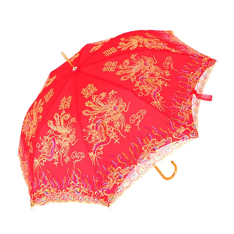 Ombrello da sposa orientale di tribù decorazione per film puntelli ombrello ombrello rosso da donna