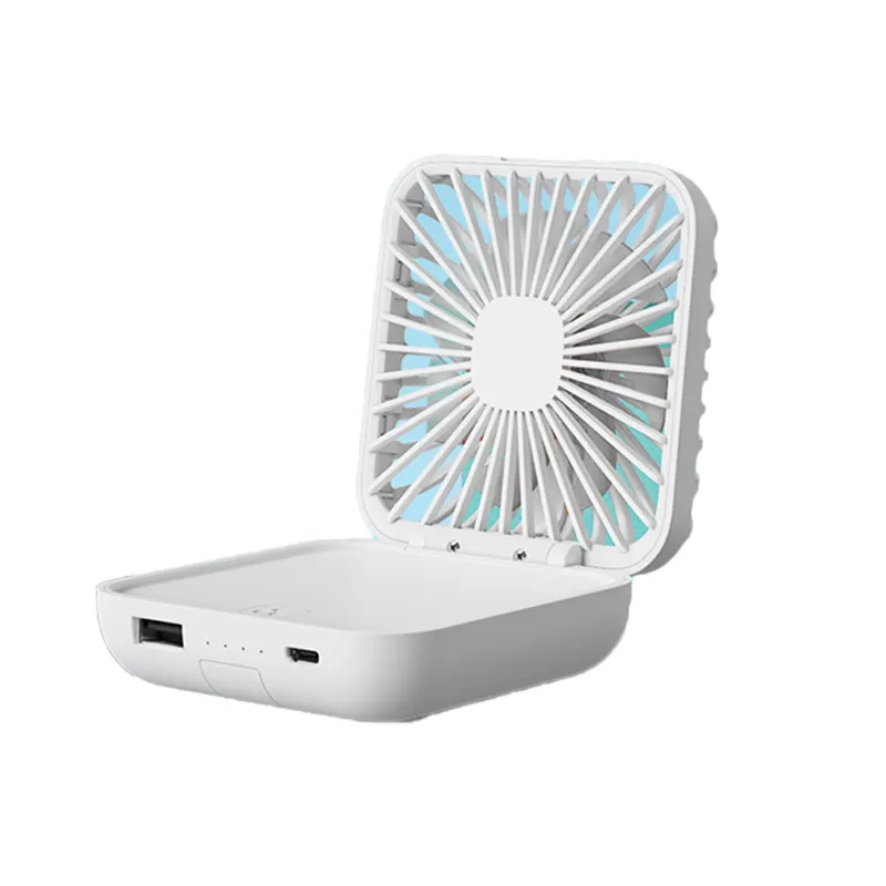 2023 Hot Bán Có Thể Sạc Lại Fan 3 Màu Sắc Tùy Chọn Mini Fan 5000MAh Được Xây Dựng Trong Có Thể Gập Lại Fan OEM Có Sẵn