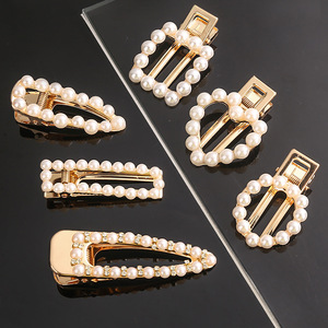 En gros La Mode vintage <span class=keywords><strong>strass</strong></span> perle <span class=keywords><strong>cheveux</strong></span> clips géométrie bec de canard épingle à <span class=keywords><strong>cheveux</strong></span> des femmes jeunes filles <span class=keywords><strong>cheveux</strong></span> accessoires - Product Image 4