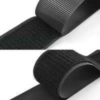 Bande auto-agrippante en polyester double face sur mesure, écologique, prix usine, adhésif puissant, résistante à la chaleur, à coudre
