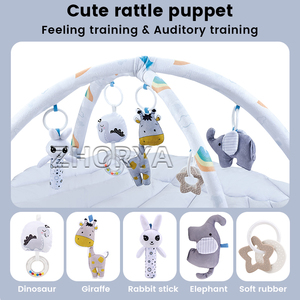<span class=keywords><strong>Tapis</strong></span> d'éveil doux pour bébé Zhorya, en coton, en forme de coquille, lavable, pour le jeu sur le ventre - Product Image 5