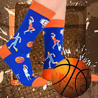 Chaussettes d'équipage créatives drôles à la mode pour femmes et hommes automne antibactérien Polyester dessin animé conception basket-ball Football chaussettes de sport