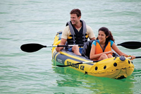 Kayak gonflable monoplace Challenger K1 68307 pour 2 personnes, best-seller, avec pagaie et pompe