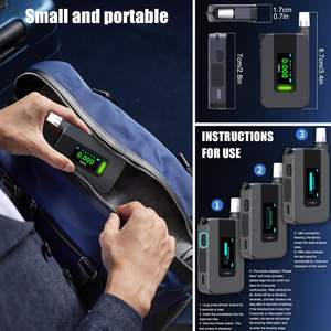 Precisão de grau profissional bafômetro eletroquímico com 5 peças bocais reutilizáveis para uso pessoal e profissional - Product Image 6