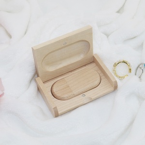 Customized Logo Creative maple wood Usb pendrive with box 8Gb 16Gb 32Gb 64gb Usb Flash Drive