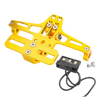 Support de plaque d'immatriculation de moto réglable compatible BWS en alliage d'aluminium modifié pour modèles électriques de grande cylindrée