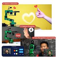 Kit bras robotique et caméra à intelligence artificielle pour modèles grand format avec intelligence embarquée et fonctions de préhension pour Raspberry Pi 5 4GB 8GB 16GB
