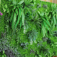 Mur végétal artificiel en plastique, herbe verte, mur de fleurs pour la décoration de porte, de magasin, pour la Saint-Valentin, utilisation intérieure/extérieure