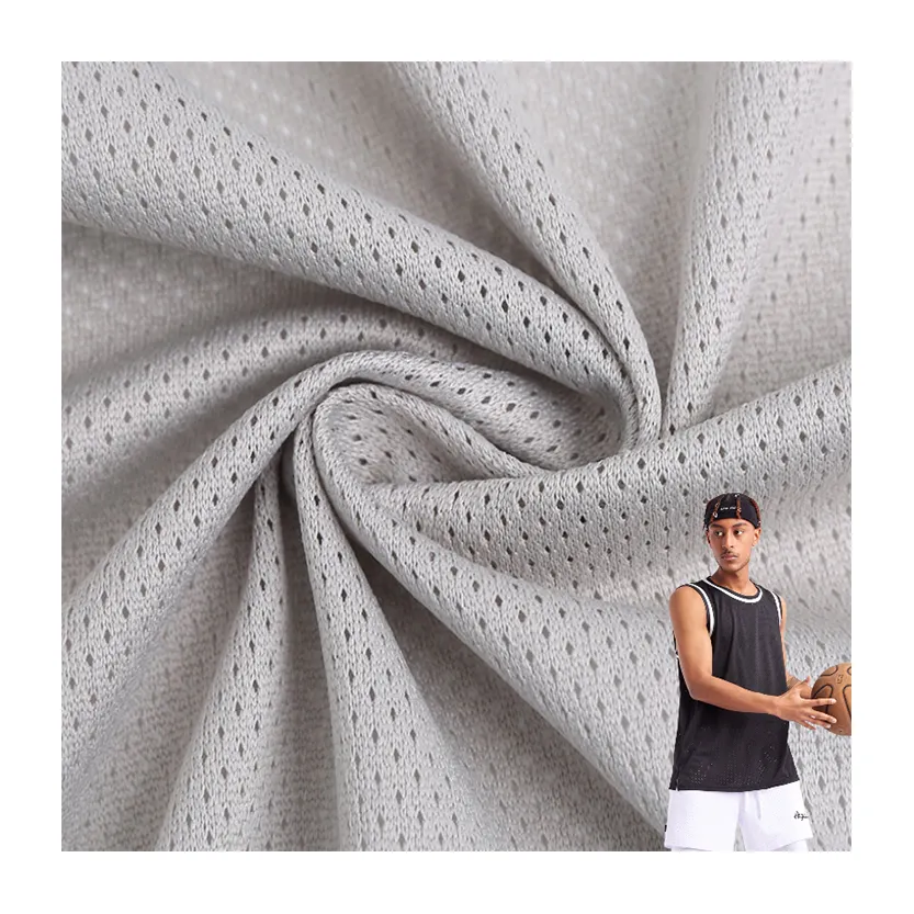 Boran Textile nouvelle mode respirant oiseau oeil tissu en gros tricoté maille tissu pour vêtements de sport