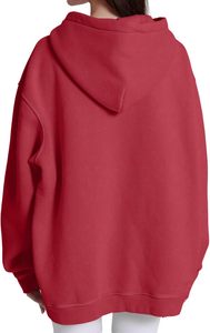 Sweat à <span class=keywords><strong>capuche</strong></span> court en molleton délavé à l'acide pour <span class=keywords><strong>femme</strong></span>, coupe oversize, style vintage, épais et tendance - Product Image 3