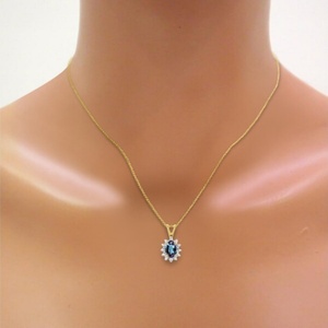 925 Silver Authentic Lab Created Brilliant Fine Earth Alexandrite Like Garnet <b>Birthstone</b> <b>Necklace</b> - Product Image 3