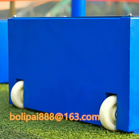 Poteau de volley-ball réglable en hauteur de 2,0 à 2,45 m en acier inoxydable, mobile, de haute qualité, pour l'entraînement et la compétition
