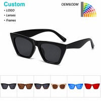 Lunettes de soleil unisexes carrées à monture intégrale, protection UV400, monture en PC élégante, confortables pour un usage quotidien
