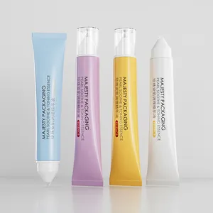 OEM Personalizado Plástico Squeeze Tube Creme Essencial Eye Cream Embalagem Sunscreen BB & CC Foundation líquido com Aplicador De Silicone