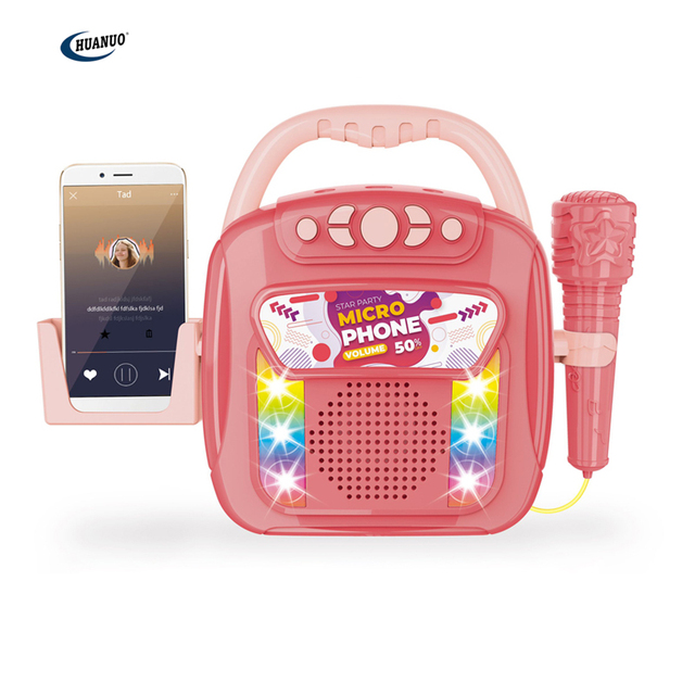 Kids Karaoke Speaker with Microphone Unleash Your Child's Inner Superstar Blue Tooth LED Lighting Karaoke Machine