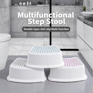 Multifunctional Anti Slip Step <strong>Stool</strong> C Shaped <strong>Storage</strong> Safe Odorless PP Material <strong>Bathroom</strong> Toilet Kitchen Foot <strong>Stool</strong> - Product Image 5