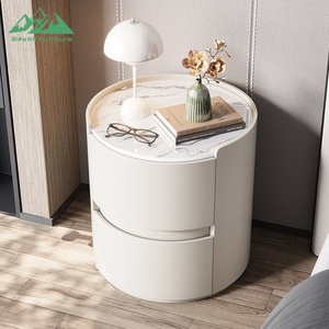 Comodino Multifunzione Wayon in Legno Massello, <span class=keywords><strong>Tavolino</strong></span> <span class=keywords><strong>Rotondo</strong></span> Moderno <span class=keywords><strong>per</strong></span> <span class=keywords><strong>Camera</strong></span> <span class=keywords><strong>da</strong></span> <span class=keywords><strong>Letto</strong></span> e Sale <span class=keywords><strong>da</strong></span> Pranzo - Product Image 3