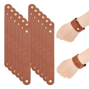 Adjustable PU Leather Fashion <b>Bracelet</b> Fashion Lettering Wristband DIY Laser Logo Hand <b>Rope</b> - Product Image 1