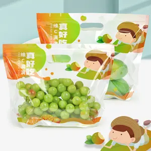 Wholesale Eco Friendly Green Zip Bags For Fruit And Vegetables Packaging