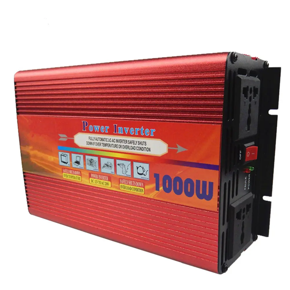 卸売品1000ワットDC12V/24VからAC110/220Vへの修正正弦波インバーター